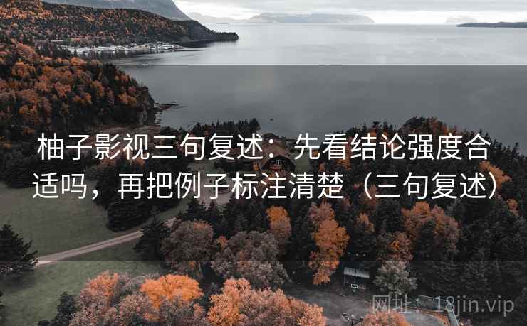 柚子影视三句复述：先看结论强度合适吗，再把例子标注清楚（三句复述）