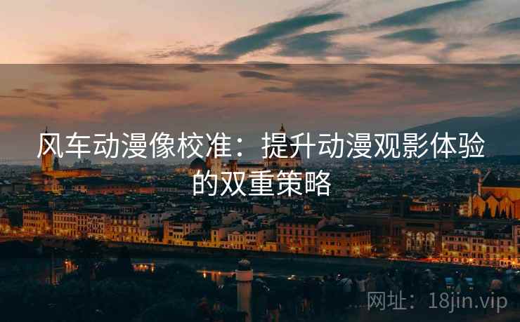 风车动漫像校准:提升动漫观影体验的双重策略 风车动漫像校准:提升动漫观影体验的双重策略
